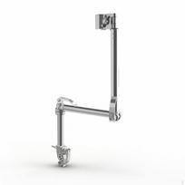 Umbrella Holder Bracket 360Degree Rotating Mount with Clamp Adjustable for Parents, Tri-fold gray