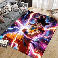 Son Goku Flannel Pattern Square Carpet,Area Rug,Carpet Rug for Living Room Bedroom Sofa Playroom Decor,Non-slip Floor Mat 70x100cm( 27x39in )
