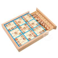 Medinis Sudoku dėlionės stalo žaidimas su stalčiumi 81 langelis Loginio mąstymo lavinimas Edukacinis stalo žaidimas juoda