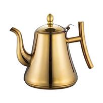 Kitchen Teapot for Loose Leaf and Tea Bags, Rustproof Steel Tea Kettle with Builts-In Strainer and Gooseneck Pouring Control Daily
