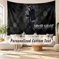 Custom Name Wall Hanging Tapestry,Eminem Decorative Backdrop Tapestry For Dorm Home 100cmx150cm