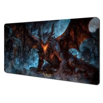 Dark Style Giant Dragon Theme Mouse Pad Desk Mat With Stitched Edges Nonslip Rubber Base Pc Accessories Gaming Mat Magic Mat 800x300x2mm gray
