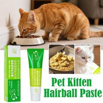 Cat Nutritional Hairball Paste With Barley Grass And Taurine Healthy Digestion Support Shiny Coat Formula No Sugar Safe beige