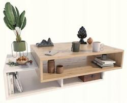 Sara Artisan Oak/White Coffee Table for Living Room, Office, Living Room, MK