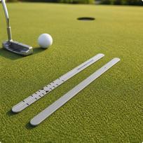 Golf Alignment Ruler Aluminum Alloy Putting Precision for Home, Golfers beige