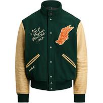 Polo Ralph Lauren Logo Detailed Varsity Jacket 710977858-001 L beige