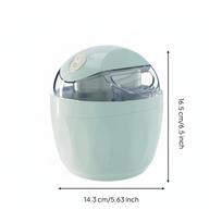 Mini ice Cream Maker Electric Countertop Compact Appliance for Families, šviesiai mėlyna spalva