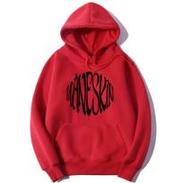 Maneskin džemperis Nauja mada Moterų Negabaritinis Laisvas Iškirptė Kasdieniai Megztiniai Megztiniai Megztiniai Harajuku Fleece megztiniai Hoody 11 spalvų S red