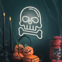 Forever Light Skull with Bone dekoratyvinis LED neoninis šviestuvas