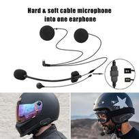 Helmet Bluetooth Headset Group Motorcycle Intercom Headphones FM Music Share Intercomunicador up to 6 Riders T Com VB 1-1 juoda