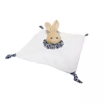 Toy Blanket - 94215 - MILUŚ -  BUNNY with heart shape nose - BEIGE - size 25 cm