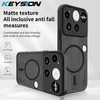 KEYSION Magnetic Phone Case for Nothing Phone 3 Silicone+PC Matte Translucent Clear Shockproof Back Cover for Nothing Phone 3 for Nothing Phone 3 juoda