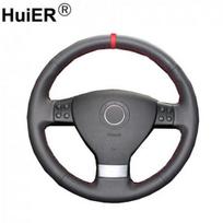 For Volkswagen VW Golf 5 Mk5 Passat B6 Hand Sewing Car Steering Wheel Cover gray