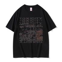 2025 Summer System of A Down Toxicity Album Graphic Men Women Clothing Rock Alternative Metal 100% Pure Cotton Printed T-shirt XL black