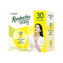 TEAZEN Lemon Kombucha Korean Sparkling Lemon Tea Drink 30 Sticks 1box(30ea) yellow