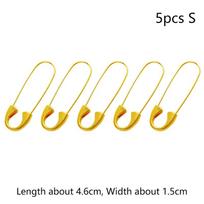 5/10Pcs Golden Metal Safety Pin Heavy Duty With Hole For Brooch Jewelry Crafts Clothing Accessories Pins Pincushions yellow