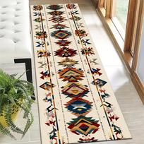 1Pcs Colorful Geometric Patterns Non-Slip Washable Area Rug Runner for Entryway, Living Room, Bedroom & Patio 80X200cm