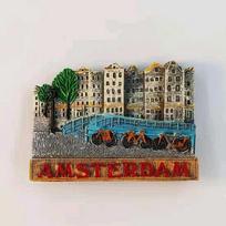 Netherlands Amsterdam Fridge Magnet Sticker Tulip Windmill Cheese Travel Souvenir Refrigerator Sticker Home Decoration black