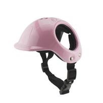 Plastic Pet Dog Helmets Solid Color Adjustable Straps Puppy Safety Helmet With Ear Holes Handsome Pet Locomotive Helmet Dog gray