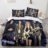 Maneskin Rock Band Maneskin Damiano David Duvet Cover Double Twin Full Queen King Adult Boys Bedclothes Quilt Cover AU Single 140*210cm/55x83in 3pcs