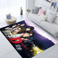 Initial D Floor Mat Bathroom Mat Kids Room Bedroom Decoration Balcony Anti-Slip Doormat Living Room Welcome Rug 40x120cm gray