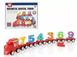 55856 MAGNETINIS TRAUKINYS SU SKAIČIAIS, 21 ELEMENTAS
