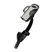 Car Phone Mount Cigarette Lighter Mount with Dual USB 3A Ports Adjustable Angle and 360-Degree Rotation Compatible with 3.5–6-Inch Screens juoda