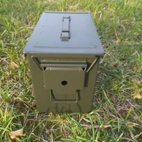 High Strength Metal Ammunition Box Metal Tool Iron Storage Box Small Multifunctional Protective Portable Ammunition Empty Box Small  Green