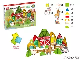 Blocks - 03440 - MAGNETIC - FARM - 50 pcs