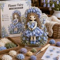 Handmade Flower Fairy Poke Art Kit Thick Board Embroidery Craft Set 3D Festive Plaque  Craft Lovers Style 4