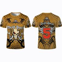 2026 Vyriški 5FDP Five Finger Death Punch Gerbėjams Marškinėliai Sunkiojo Metalo Grupė 3D Spausdinimas Trumpomis Rankovėmis Viršus Unisex Gatvės Roko Marškinėlis 6XL black