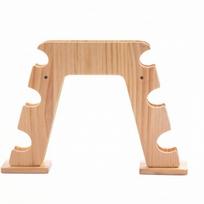 A-Shaped Dumbbell Rack Natural Finish Organized for Workout Room beige