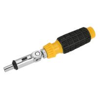 Quick-change Ratcheting Screwdriver 1/4 Inch Magnetic Ratchet Screwdriver 5 Positions Bits Holder Sturdy Ratchet Tool black