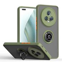 Luxury Armor Magnetic Case For Honor Magic 6 Lite 7 5 Pro X8A X7A X9A Coque For Hono 90 Lite 70 X9B X8B Ring Stand Phone Cover Magic 7 Pro armijos žalia spalva
