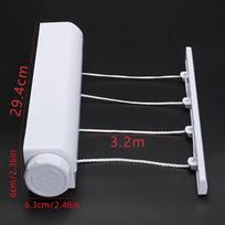 Household multipurpose Drying Rack White Automatic Retractable Invisible Clothesline Laundry Room Portable Pull-out Hanger gray