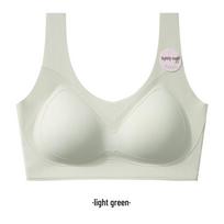 Seamless Lift Bra: Thin, Wide-Strap, Anti-Sagging Push-Up for Large Busts, Comfortable Wire-Free Support for Women XXL šviesiai žalios spalvos