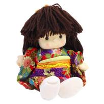 Take Off Japanese Doll Music Red Kinu-chan Box, Small, black