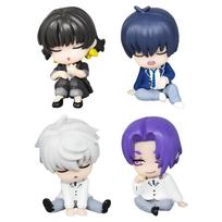 Blue Lock Gk Anime Figure 5cm Isagi Yoichi Bachira Meguru Shoulder To Shoulder Sleep Q-Version Cute And Charming Model Statue Kid Toy Present black