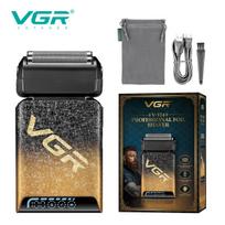 New VGR Reciprocating Shaver Men's Shaver Convenient Home Travel Shaver Hair Removal and Whitening V-374 with LED Intelligent Digital Display Razor auksas