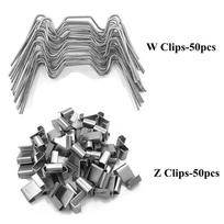 100Pcs Greenhouse Glass Clamps Stainless Steel Clips Greenhouse Glass Window Pane Glazing Z & W Stainless Steel Fixing Clip gray