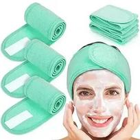 10 spalvų reguliuojama galvos juosta Spa plati plaukų juosta moterims Joga Vonia Dušas Makiažas Veido prausimas Kosmetinės juostos Minkštos galvos juostos įrankiai 5pcs blue