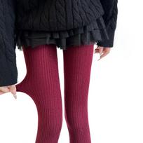 Autumn/Winter Vertical Striped Thermal Wool Leggings Thigh High Stockings Women Tights Lingerie Slim Stockings Leggings Tights One Size brown
