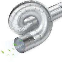 Aluminum Dryer Vent Duct Insulated Air Ducting Professional Dryer Vent Hose  Kitchen 80mm×1.5m sidabras