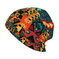 African Ethnic Tribal Art Pattern Bonnet Femme Cool Knit Hat for Men Women Autumn Winter Warm Africa Ankara Print Beanies Caps One Size multi