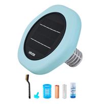VEVOR Solar Pool Ionizer, Hexagon Copper Pool Ionizer Up to 170343 L, Floating Automatic Water Cleaner and Purifier, Chlorine Free Water 23.5 x 23.5 x 16.3 cm žalia