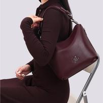Ozon WB Stylish One-Shoulder Women's Casual Handbag tamsiai raudona spalva