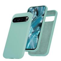 Prabangus skysto silikono dėklas Google Pixel 9A 9 Pro XL 8A 8 Pro 7A 6A 10Pro XL, vientisos spalvos, matinis, minkštas, atsparus smūgiams, galinis dangtelis Google Pixel 10 Pro black