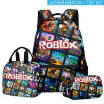 ROBLOX Girls School Backpack Lunch Bag Double Layer Pencil Case 3-Piece Set Waterproof Durable 3pcs
