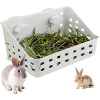 Pet Grass Hay Feeder Storage Rack Anti-Waste Food Holder For Rabbit Hamster Guinea Pig Chinchilla balta