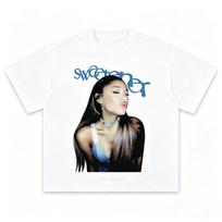 Ariana Grande Sweetener Blurry Graphic Tshirt Unisex Unisex Pop Music Singer Fan Casual Cotton Short Sleeve Streetwear Tee 4XL black